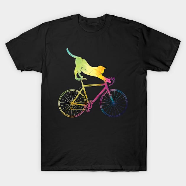 Cycling Cat Bicycle T-Shirt by shirtsyoulike